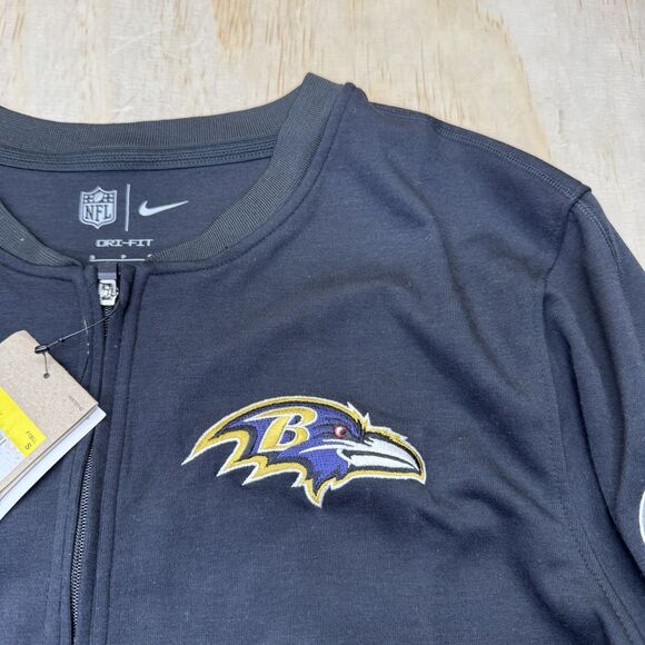 NEW Baltimore Ravens Nike Sideline Lockup Performance 1/4 Zip Top Black Small SM - Picture 9 of 15
